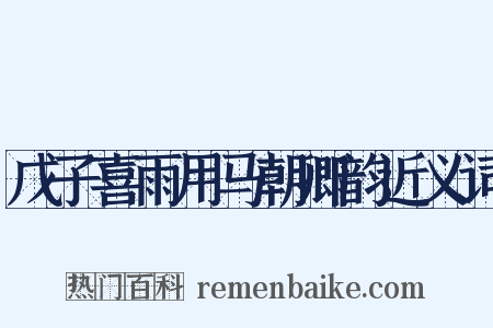 戊子喜雨用马朝卿韵近义词是什么意思的图片